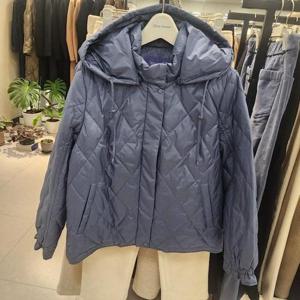 올리비아하슬러 HC42 후드다이아 퀼트 숏점퍼 OHES-DW103-BL90