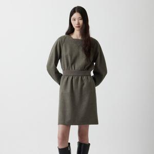 [쥬크]니트 배색 원피스 Z254MSE013
