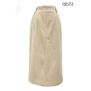 [에이비에프지]반 밴딩 코듀로이 일자핏 롱 스커트 APA1HS35A