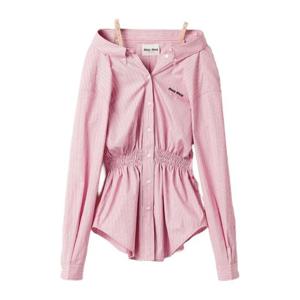 미우미우 스트라이프 셔츠 미니 원피스 MF6125SOOO 180U F0028