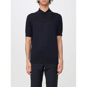 브루넬로 쿠치넬리 미드나이트 블루 실크 blend 폴로 shir MNB805405C2425 TP565462462