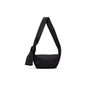 Issey Miyake 숄더백 블랙 리니어 니트 58 숄더백 261809F048000
