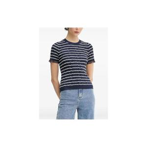 26 SS 랙앤본 스트라이프 프릴 소매 탑 WAS25P025UG25 TP448092706