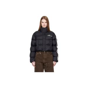 아미리 패딩 블랙 본즈 크롭 다운 재킷 261886F061004