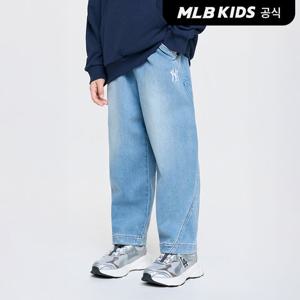 [MLB키즈 공식]26SS 베이직 커브드 데님 팬츠 NY (Blue) 7ADPB0361-50BLS