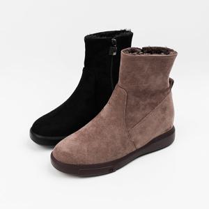 [신난다슈] 여성 앵클부츠 5cm 여자 방한 앵글 털 부츠 퍼 스웨이드 발편한 통굽 LD266314