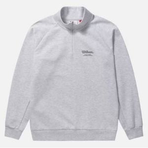 윌슨긴팔티 VQA W243001LHT82-LMG 남성 테크코튼 하프 집업 맨투맨