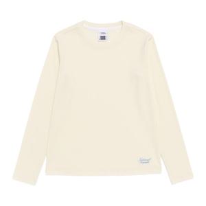 내셔널지오그래픽 N261WTS100 여성 골지 슬림핏 긴팔 티셔츠 IVORY