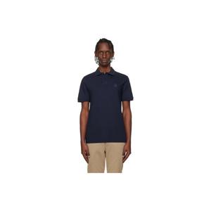 보스 폴로셔츠 네이비 로고 패치 스트레치 코튼 슬림 핏 폴로 셔츠 261085M212038