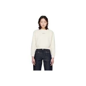 Maison Kitsune 맨투맨 오프 화이트 메종 키츠네 파리 크롭 스웨트셔츠 261389F098009