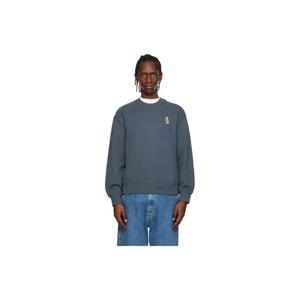 Maison Kitsune 스웨트셔츠 블루 드레스드 폭스 컴포트 스웨트셔츠 261389M204024