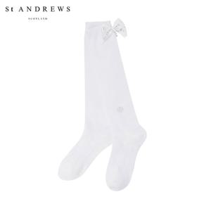 [세인트앤드류스] 여성 별 심볼 진주 리본 논슬립 니삭스
