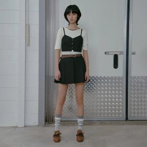 [랩]스트라이프 플리츠 미니 스커트(AS1WS260)