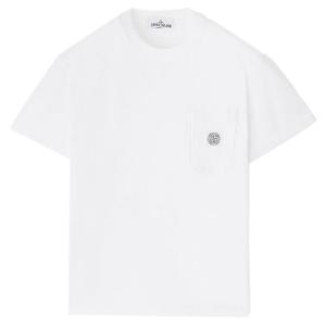 26SS 스톤 워싱 가슴포켓 반팔티 화이트 L1S152100032 S0057 V0001