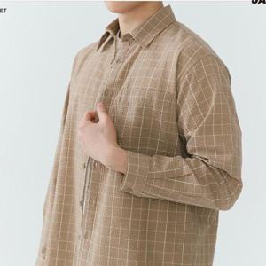 잠뱅이 HC09 남성 시어서커 원포켓 체크셔츠 AQ1WWH203 BE