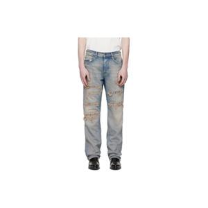 아미리 청바지 블루 스네이크 스터드 슬림 데님 진 261886M186018