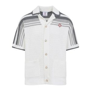 카사블랑카 크로셰 코튼 반팔 셔츠 MSP26KW93301 WHITE