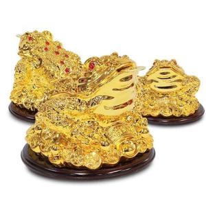 사라코 원형 삼족 황금두꺼비 대 13.5cm x 13.5cm 개업선물 삼족두꺼비 개업 집들이 이전선물