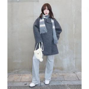 제너럴아이디어 울 부클 하프 코트 [CHARCOAL] WBE4L10527 383143