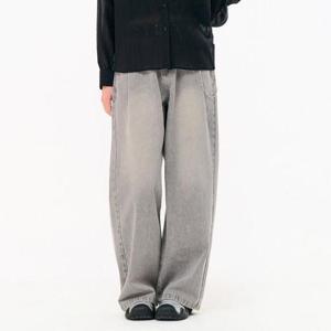 체이스컬트 동백01 그레이 원턱 와이드 데님 FBRG2378