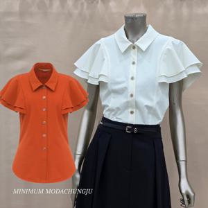 [미니멈]MD 카라넥 프릴캡 슬리브 블라우스  MD MYBAWB3270 Z_CJ