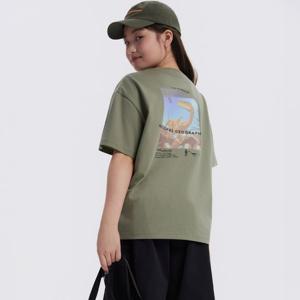 [내셔널지오그래픽키즈]K262UTS820 어드벤처 그래픽 반팔 티셔츠-2 KHAKI