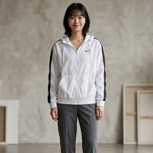 나이키 데일리 NSW 클래식 우븐 여성 루즈 UV 프로텍션 후드 재킷 FV6299-101