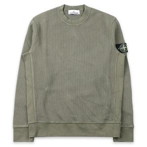 스톤 남성 와펜 패치 와플 플리스 맨투맨(밀리터리그린) L1S15 6100056 S0044 V005G