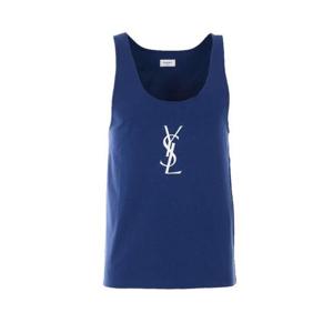 생로랑 민소매 티셔츠 858319 Y38AK4069 Blue