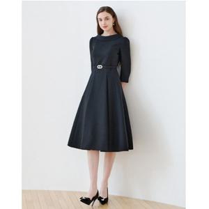 [미니멈]보트넥 플레어 원피스 (MZBAWO3190)_IC