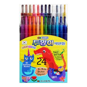 지구화학 투명이 색연필 24색세트 (샤프식/돌돌이)