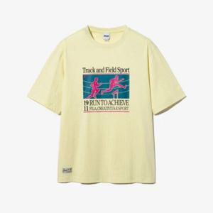 [휠라]휠라반팔티 KQC FS2RSH2110X-YEW 트랙앤필드 아카이브 반