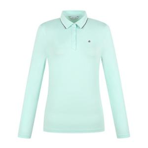 핑골프웨어 NQC 121F1TO051_MT 여성 카라 배색 포인트 긴팔 티셔츠