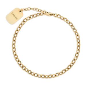 생로랑 로고 태그 리브 체인 팔찌 858859 Y1500 7005