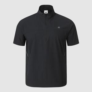 [르꼬끄] 남녀공용 러닝 에어리 루즈핏 반팔 아노락 자켓 QR223EJK42 BLACK QR223EJK42