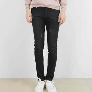 남자 워싱 청바지 기모 블랙 헤지 스타일 데일리룩