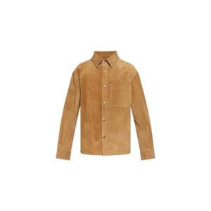 26SS 알렉산더 맥퀸 Suede 셔츠 with pocket 857154Q5AQX2126 TP574023480