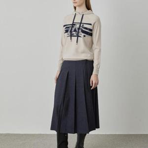 올리비아로렌 H 자가드 후드니트 VVCBL5S1251