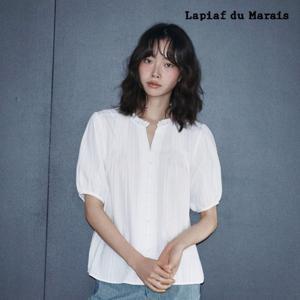 라삐아프 26SS 레이스 트리밍 라이트 썸머 블라우스 2종(썸머블랙+크림)