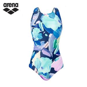 [아레나] 아레나 A5SL1LS02 NVY 로사 여성 브라컵내장형 U백 아쿠아 겸용 실내 원피스 수영복 A5SL1LS02