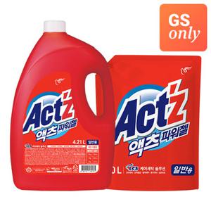 [GS단독특가] 피죤 액츠 세탁세제 파워젤 4.2L+2L리필 (총 6.2L)