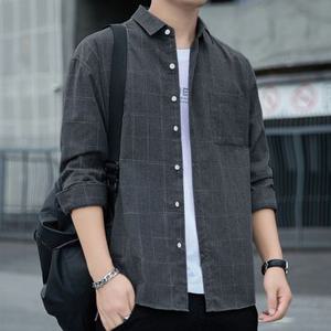 긴팔 체크셔츠 남성 간절기 남방 캠퍼스룩 남친룩