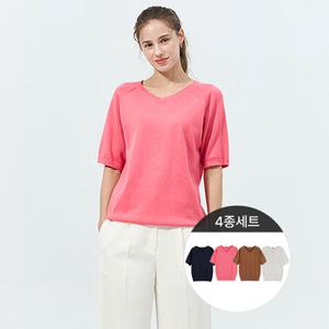 브이넥면소프트니트4종세트