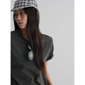 (356342CMB4) [에잇세컨즈] 가먼트다잉 반소매 티셔츠  애쉬