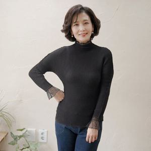 [쉬즈마담]T57080 블록엠보 반목 양면플리츠티 엄마옷