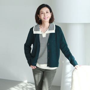 [쉬즈마담]J31586 린 스카시 V넥 가디건 4컬러