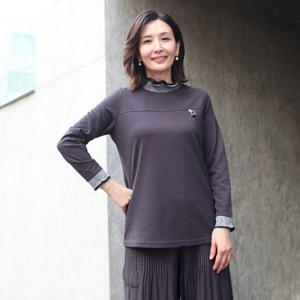 [쉬즈마담]T57190 초아 이중프릴주름 폴라티 60대 엄마옷