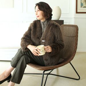 [쉬즈마담]J31613 마리버튼 무스탕 털자켓 엄마옷