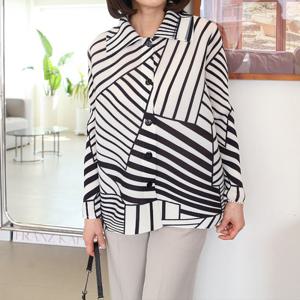 [쉬즈마담]J31656 모네클래식 플리츠 자켓 60대 엄마옷