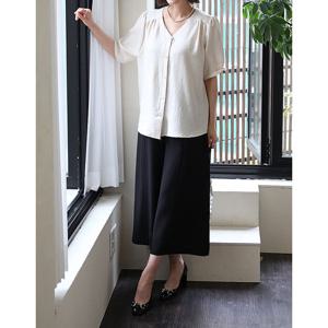 [쉬즈마담]T57331 V넥 콩버튼장식 블라우스 엄마옷